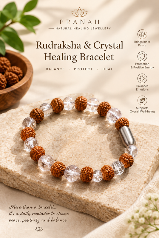 Pranah Rudraksha & Crystal Harmony Bracelet