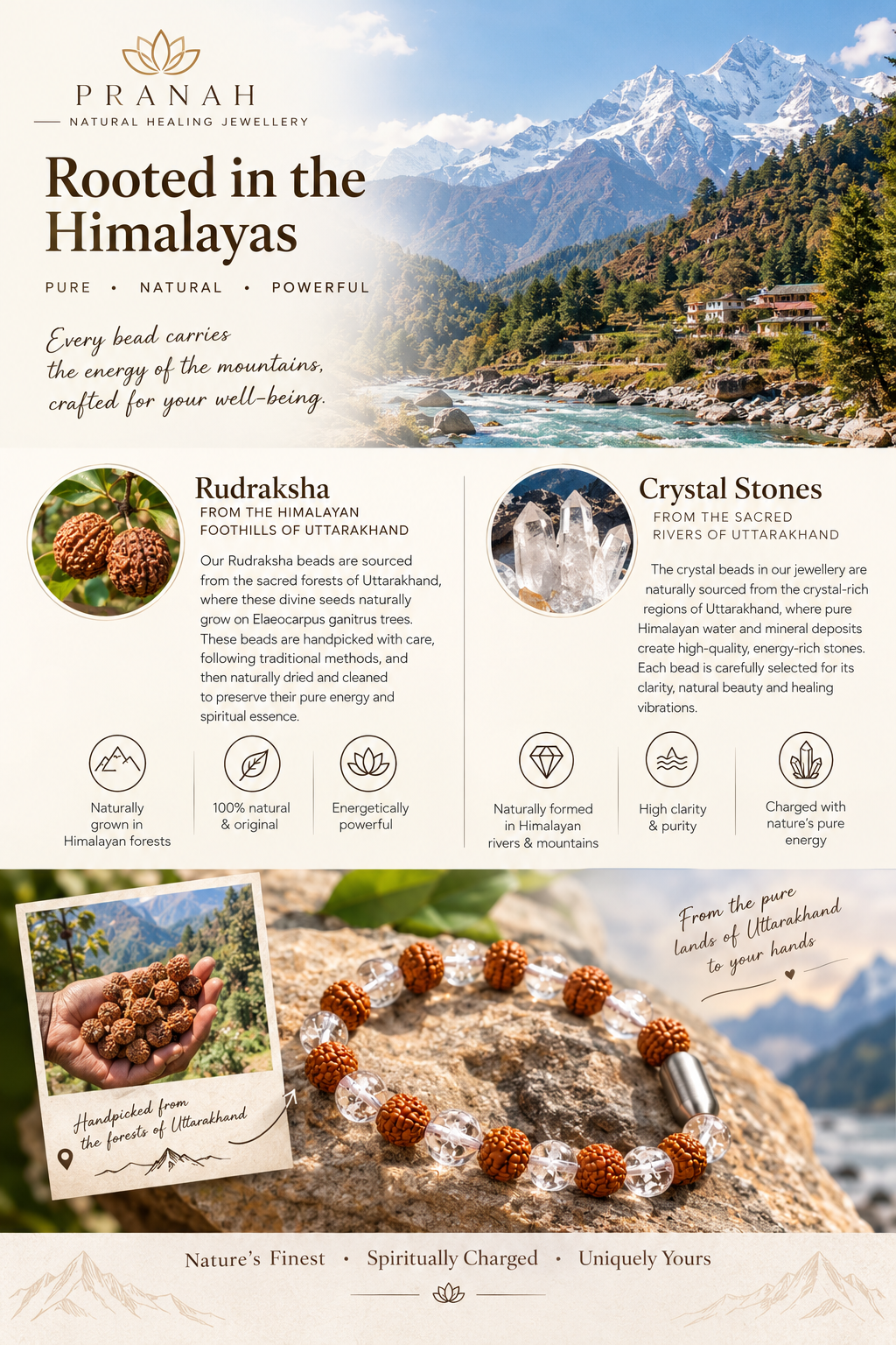 Pranah Rudraksha & Crystal Harmony Bracelet